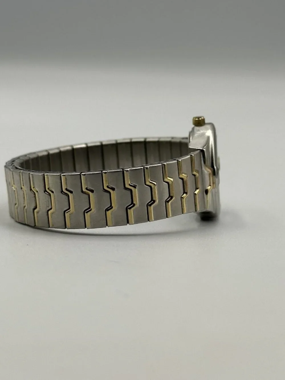 3/$30 Cerentino Mens Watch Silver Gold Two Tone Diamond Accent Stretch